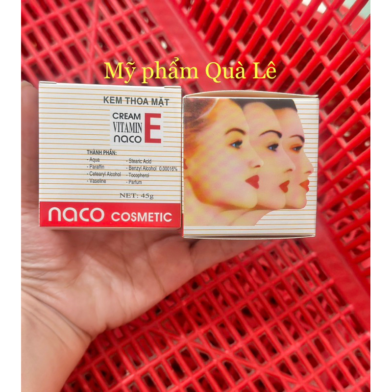 kem cream vitamin E naco 45g (lẻ 1 hủ)
