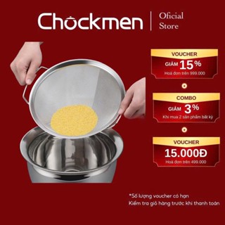 Rổ Đãi Gạo CHOCKMEN Inox Cao Cấp Giá Rửa Mè Rổ Hấp Rây Lọc Bột Làm Bánh Khay Hấp Đa Năng Có Quai Cầm Rổ Rửa Rau Quả