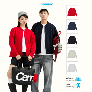 Áo Khoác Cardigan CEMMERY Local Brand Chính Hãng Soft Cardigan Form Slim Fit Vải PC 2 Da Logo Thêu Unisex 4 Màu