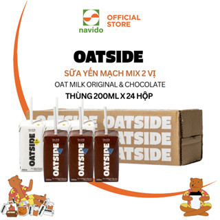THÙNG 24 HỘP x 200ml | SỮA YẾN MẠCH OATSIDE VỊ NGUYÊN BẢN VÀ CHOCOLATE