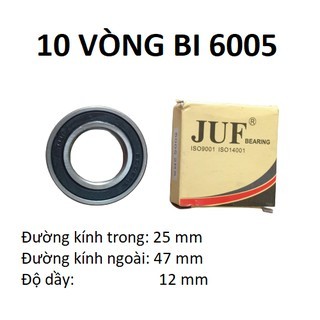 10 vòng bi 6005 JUF chất lượng cao