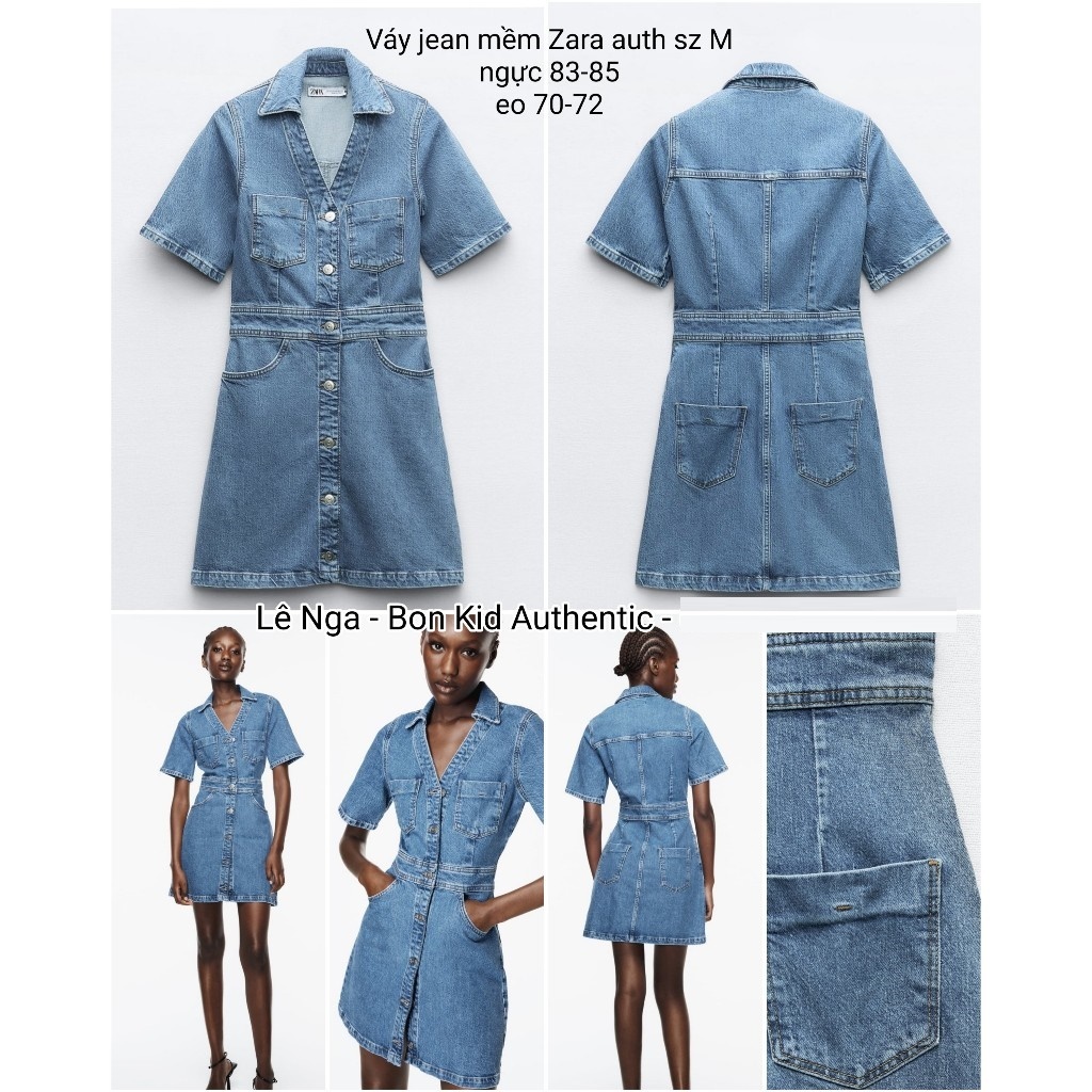 Váy jean Zara Auth sz M