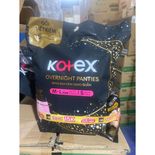 băng đêm kotex rạng quần size M-L gói 5 miếng tặng 1 gói bông tẩy trang