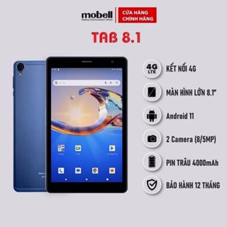 [Tặng kèm bao da] Máy Tính Bảng Mobell Tab 8.1 Chính Hãng  Android 11 WIFI + 4G  Học Giải Trí Bảo Hành 12 Tháng