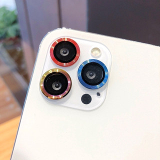 Kính Cường Lực Bảo Vệ Mắt Camera iPhone, Viền Kim Loại, Chống Trầy Xước Cho iP XS/11/12/13/14/15/16/Pro/Max/Mini