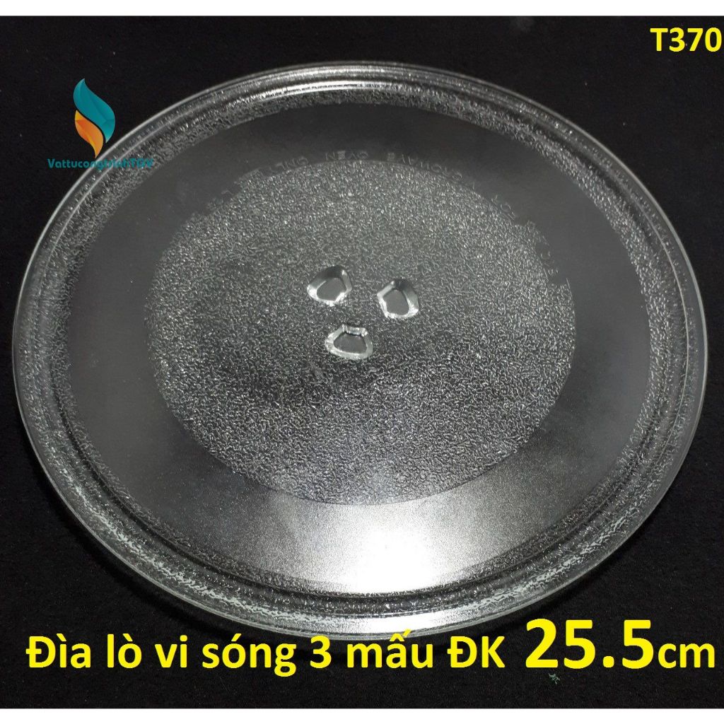 Đìa lò vi sóng có mấu đường kính 25.5cm ( Dùng cho các loại Lò vi sóng 18L-20L)