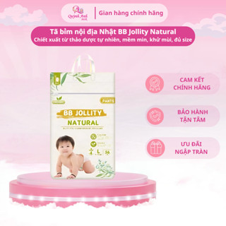  Tã bỉm nội địa Nhật BB Jollity Natural size chiết xuất từ thảo dược tự nhiên mềm min khử mùi đủ size 