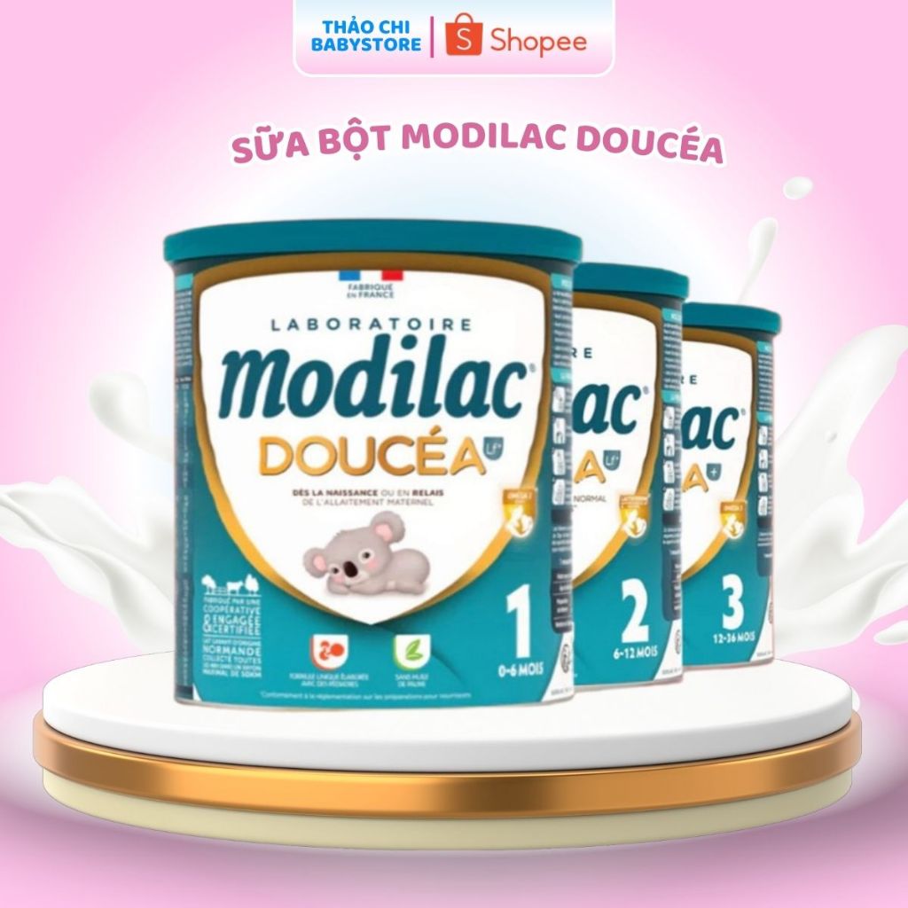 Sữa MODILAC DOUCEA Pháp Đủ Số 1,2 ,3 - Phát Triển Toàn Diện - Lon 800g