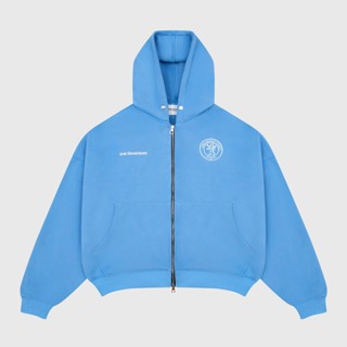 Áo HOODIE-ZIP Nỉ Bông Unisex SEVENTOWN LUXE LEISURE màu BLUE Local Brand