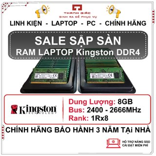 Ram Laptop DDR4 Kingston-hyperx 8GB Bus 2400/2666MHz Nhập Khẩu Chính Hãng - Bảo Hành 3 Năm