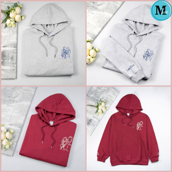 [Áo Hoodie thêu theo yêu cầu] Áo Hoodie có hình tùy chỉnh,Áo  Hoodie cho bố