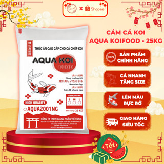 Cám koi Aqua koi 25 kg tăng màu tăng size không gây váng dầu không rã nước gây hại cho cá- Cô Cám