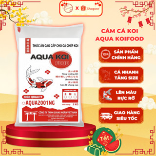 Cám cá koi Aqua Koi Food [bao trắng cho cá việt 5 kg- 10 kg-25 kg] Thức ăn cho cá Koi Siêu tăng trưởng CHÍNH HÃNG Cô Cám