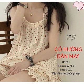 RN229_rập giấy may bộ đồ dây nữ