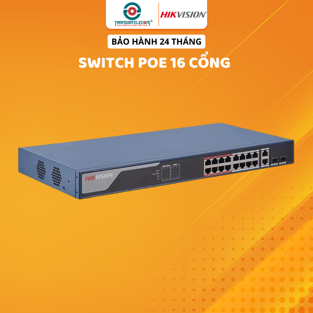 Switch POE 16 Cổng HIKVISION DS-3E1318P-EI/M - TRANGIATELECOM