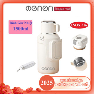 Bình Giữ Nhiệt 1500ml INOX316 Có Thiết Kế Nắp Cốc, Dây Đeo - OENON