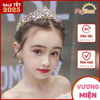 Vương miện công chúa cho bé gái cài tóc, trang trí bánh sinh nhật MySun