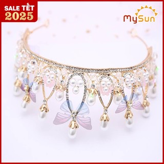 Vương miện công chúa sinh nhật cho bé gái cài tóc, trang trí bánh kem MySun