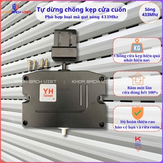 Bộ tự dừng chống kẹt cửa cuốn an toàn, phù hợp với mã gạt sóng 433Mhz, có video hướng dẫn - Khoá Bách Việt.