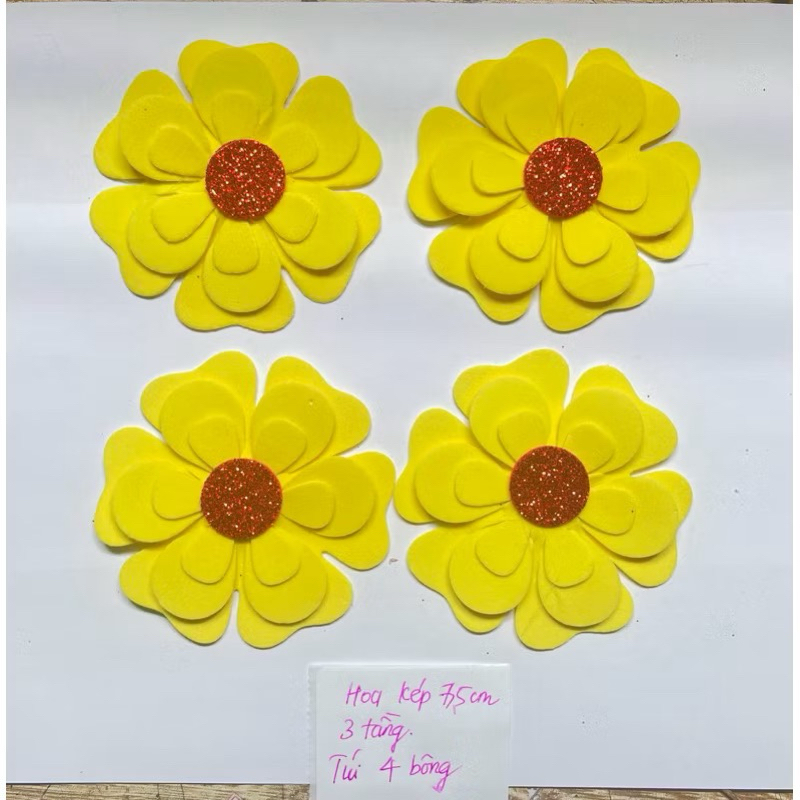 Túi Hoa Đào Hoa Mai Kép Bằng Xốp Bitis Dẻo Dán Tường, Trang Trí Mẹt Hoa Chủ Đề Lễ Tết Xuân 2025