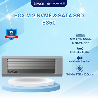 Box SSD Lexar E350 M.2 Nvme/ Sata SSD Enclosure hỗ trợ USB 3.2 Gen 2, Tốc độ cao 10Gbps, Bảo hành chính hãng 12 tháng