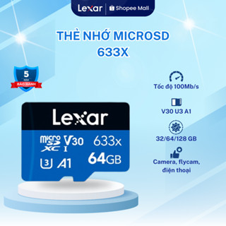 Thẻ nhớ chuyên dụng cho Camera MicroSD Lexar 633x 32GB/64GB/128GB 100MB/s - kèm Adapter chuyển SD