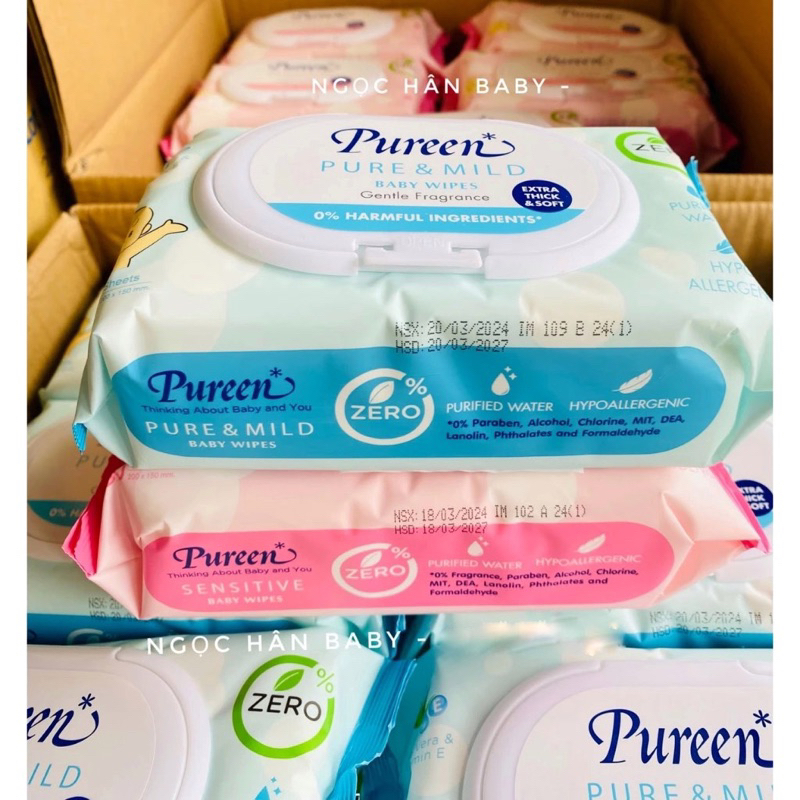 Combo 10 bịch Khăn ướt Pureen 80 tờ