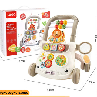 Xe Đẩy Tập Đi Đa Năng, Xe Tập Đi Phát Nhạc Kiêm Bàn Đồ Chơi Cho Bé Từ 6 Tháng Tuổi