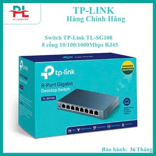 Switch TPLink  SG108 / SG105 (Gigabit (1000Mbps)/Vỏ Thép) - Hàng Chính Hãng - BH 3 năm