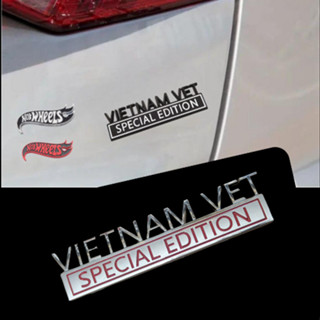 Tem Dán Xe Ô Tô VIETNAM VET SPECIAL EDITION - Decal Dán Kim Loại 3D Chữ HOT WHEELS Trang Trí Xe Hơi [Hàng Loại Tốt]