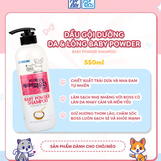 Forcans Baby Powder Forbis 550ml - Dầu gội dưỡng da và lông cho chó con Hàn Quốc