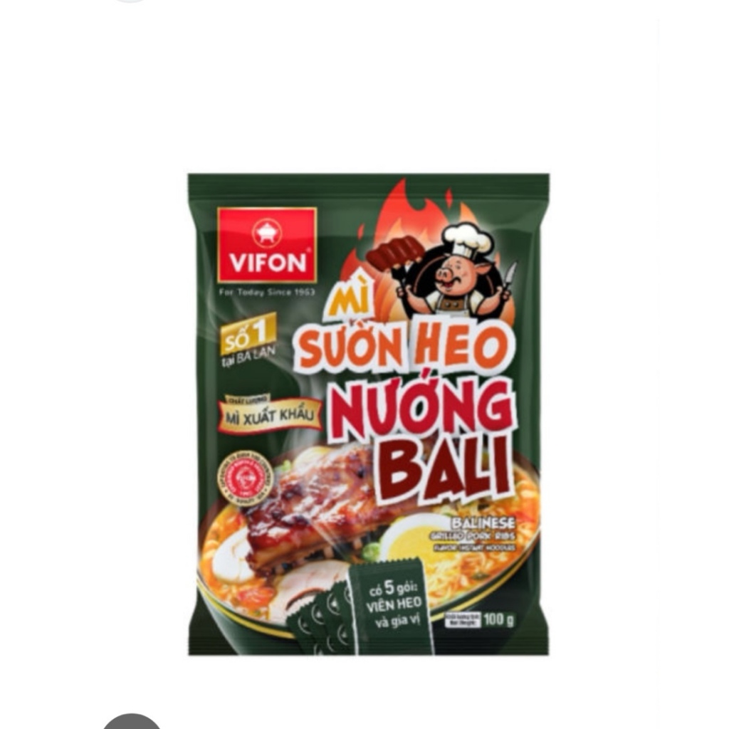 Thùng 18 Gói Mì Sườn Heo Nướng Bali Vifon Gói 100G