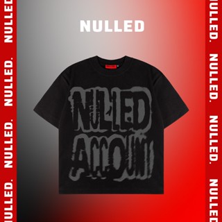 Áo thun nam in hình local brand NULLED vải thun cotton màu đen cổ tròn Blurred Lines Tee | N-T6
