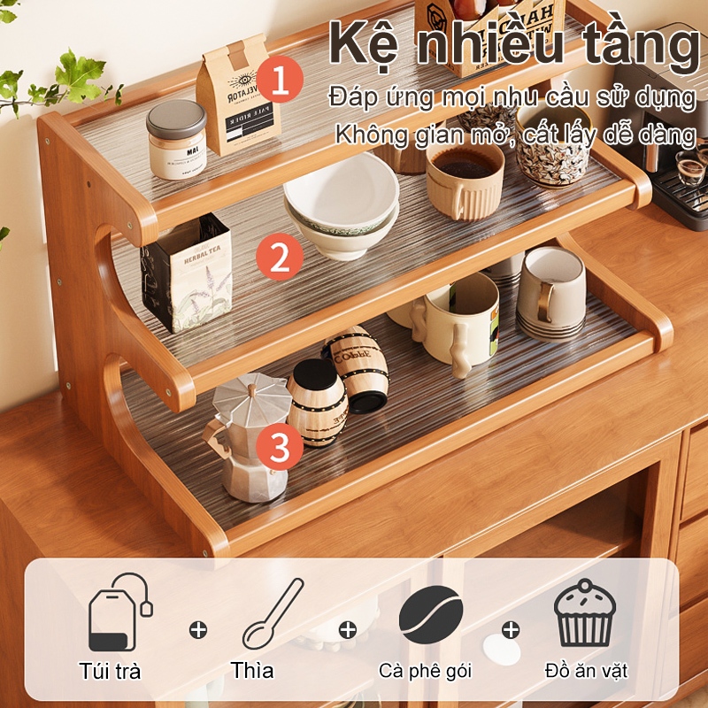 LACCOHUG Giá đựng cốc tre Kệ đựng cốc mây Tre Giá để cốc đa năng Giá đựng cốc tre nhiều tầng | BigBuy360 - bigbuy360.vn