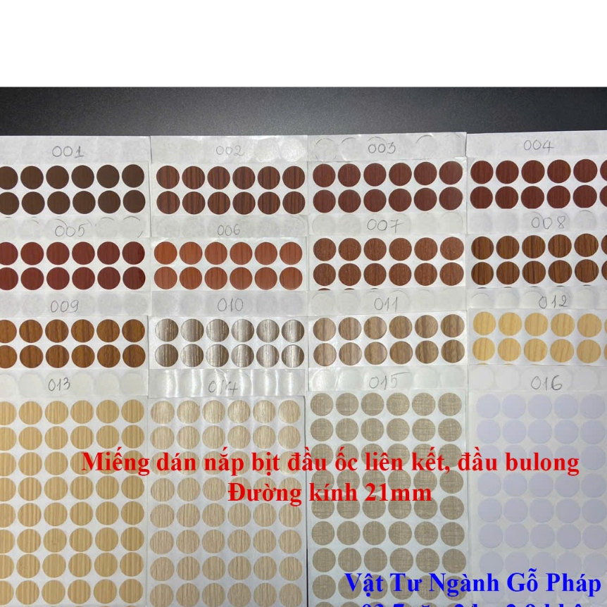 Miếng dán bịt đầu vít vân gỗ - Ngành Gỗ