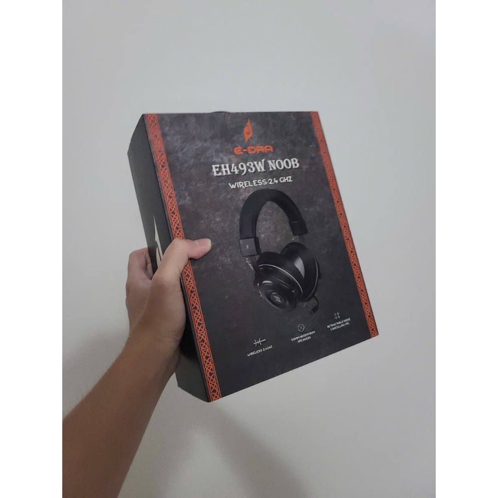 (SALE) Combo Tai nghe chơi game không dây E-Dra EH493W Wireless và giá đỡ tai nghe Logitech chính hã