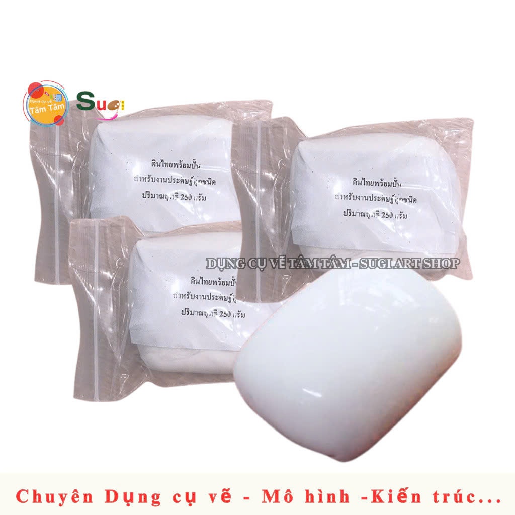 [ Sugi art shop ] Đất sét tự khô - Đất sét thái tự khô - viên 250g