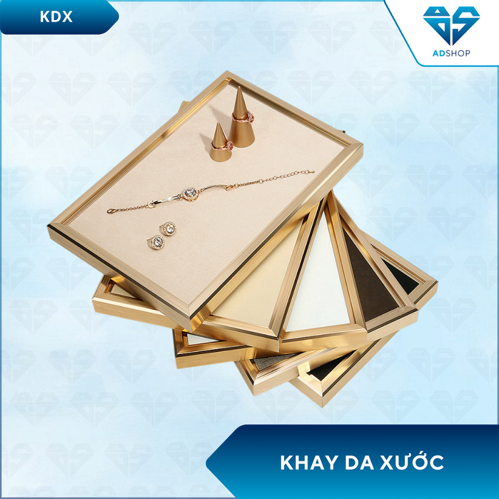 KHAY ĐỰNG NỮ TRANG - KHAY KIM LOẠI TRƯNG BÀY NỮ TRANG - KHAY DA XƯỚC TRƯNG BÀY NỮ TRANG