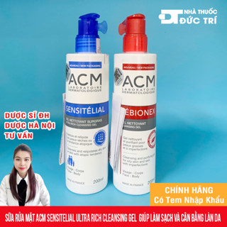 Sữa Rửa Mặt ACM Cho Da Nhờn Mụn - Sebionex Cleansing Gel 200ml
