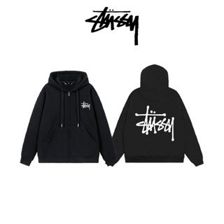 Áo hoodie zip in logo nỉ bông 2 lớp mũ khoác zip bassic form rộng nam nữ unisex