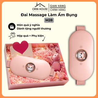 Đai Massage Bụng M28 - Có Hộp Quà Tặng, Máy Massage Đau Bụng Kinh, 5 Chế Độ Làm Ấm, Giảm Đau Hiệu Quả