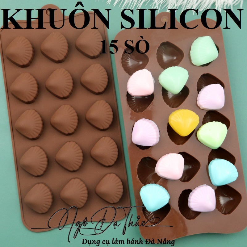 Khuôn silicon 15 con sò ( AKSHOPCAMLE 2501.032 )