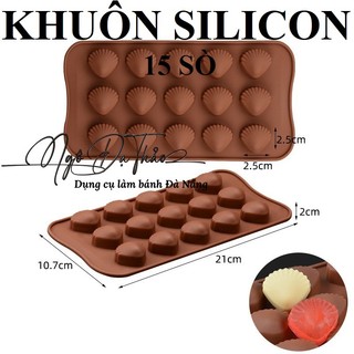 Khuôn silicon 15 con sò ( AKSHOPCAMLE 2501.032 )