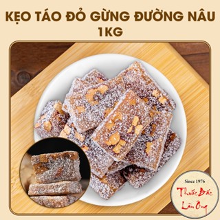  Bánh gừng táo đỏ đường nâu 1kg kẹo gừng táo đỏ ít ngọt thơm dẻo cay ăn vặt tốt cho sức khỏe 