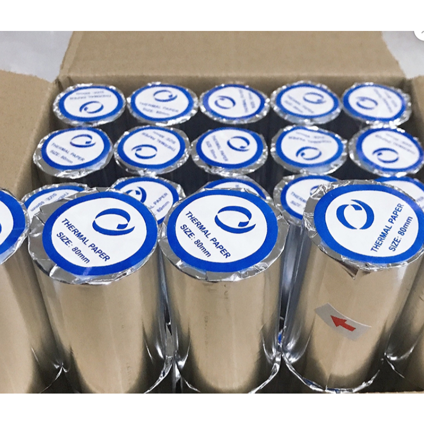 Thùng 100 cuộn giấy in hóa đơn K80x45, giấy in bill K80 x 45 chất lượng tốt