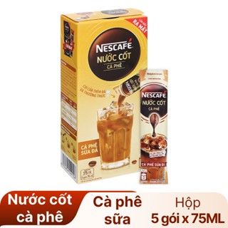 NESCAFE + hộp VÀNG 375ml / 5 gói + NƯỚC CỐT CÀ PHÊ SỮA NESTLE Milk Coffee