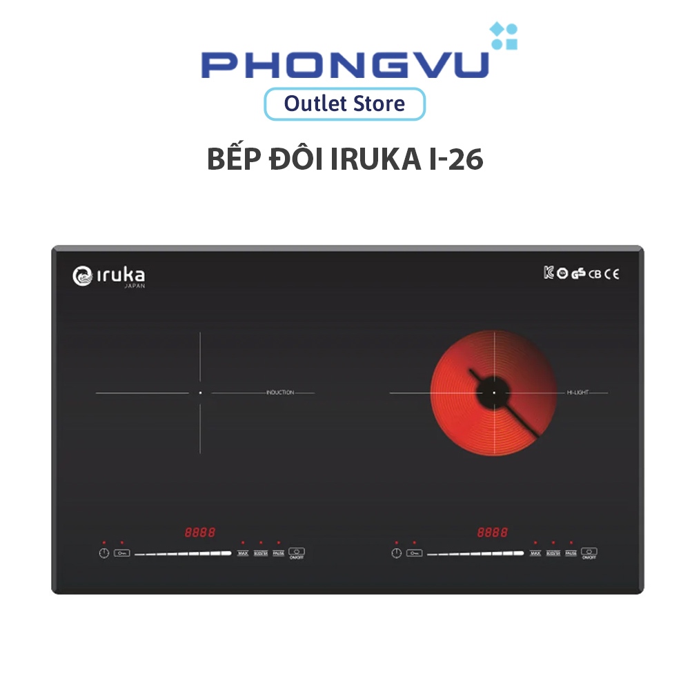 Bếp đôi Iruka I-26 - Bảo hành 24 tháng