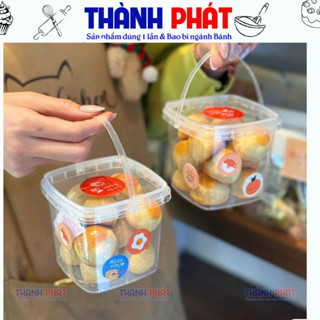 50 Xô vuông 500ml đựng macaron mini - đựng trà sữa - xô 500ml đựng táo đỏ - Bánh tráng - bánh kẹo