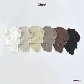 Bộ Quần Áo Cao Cổ Giữ Nhiệt Obebi Mềm Mại Thoải Mái Cho Bé Trai Bé Gái từ 6kg - 18kg BMN210