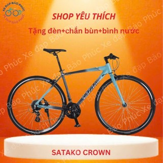  Xe đạp thể thao SATAKO CROWN  Tặngđèn+chắnbùn+bìnhnước+giáđỡnước+lụcgiác  